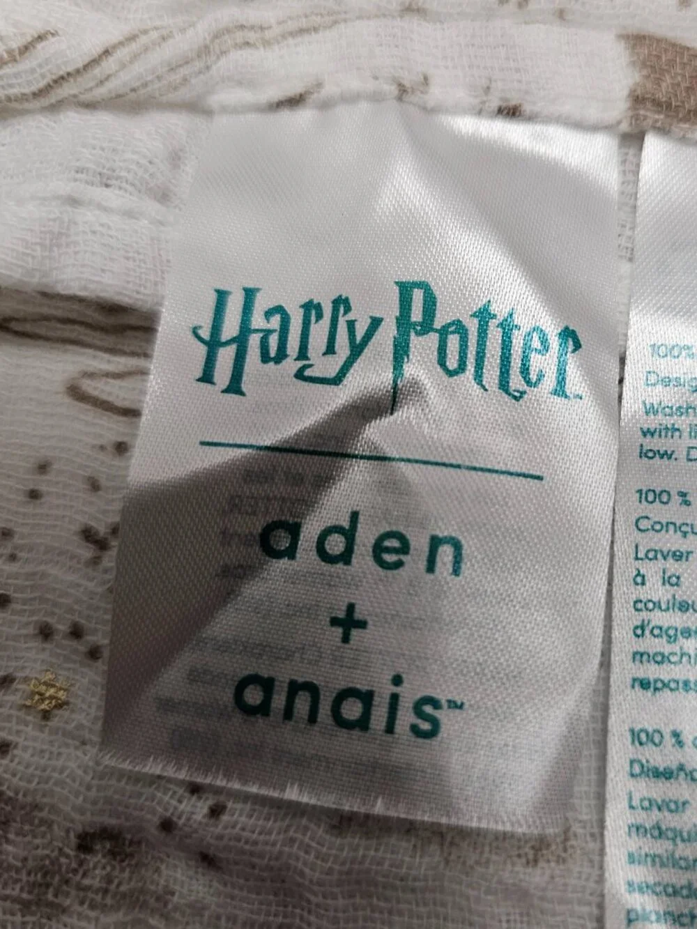 Harry Potter aden +anis Baby Swaddle Lovey Blanket Muslin Hogwarts Castle Hedwig
